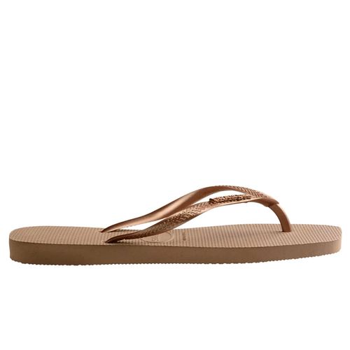 Ojotas Havaianas Slim Square Logo Metallic Mujer